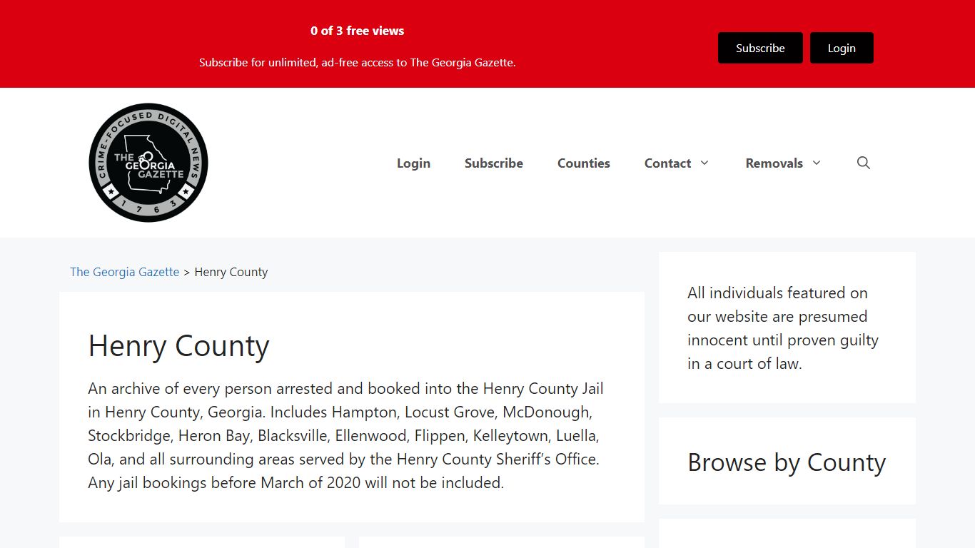 Henry County - The Georgia Gazette