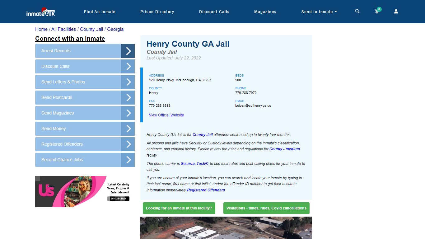 Henry County GA Jail - Inmate Locator - McDonough, GA